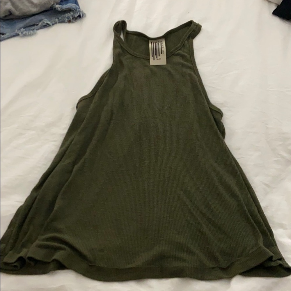 Green free people tank